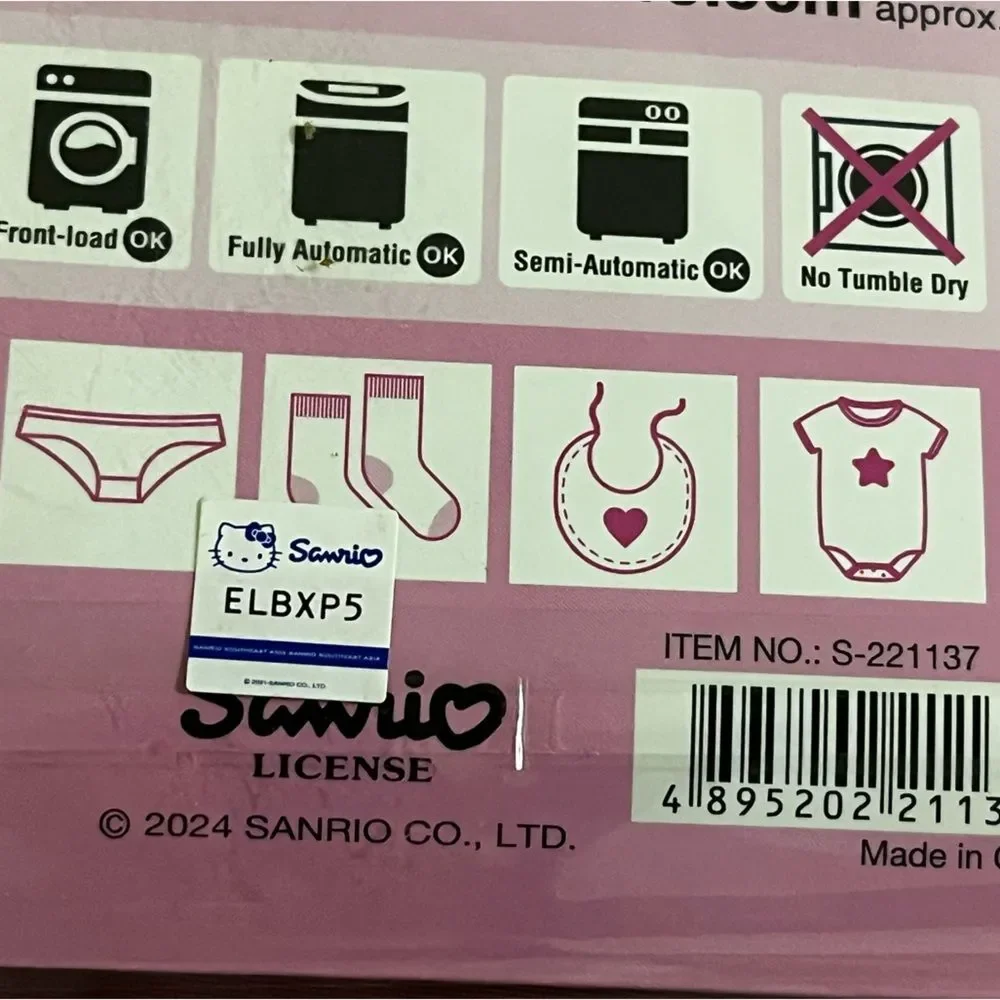 2 Sets Sanrio Hello Kitty Allover Print Laundry Net Bag Pink 3pcs Storage Travel